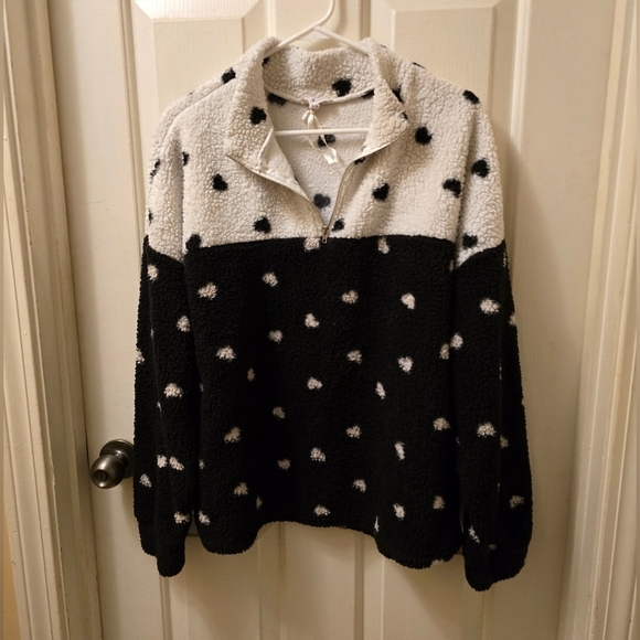 Jackets & Blazers - Polka Dot Fleece Jacket XL
